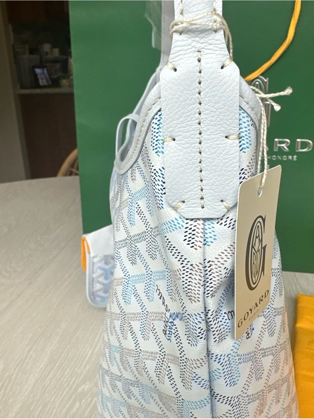 Goyard Limited Edition Polar Blue Hobo Bag with Matching Pouch